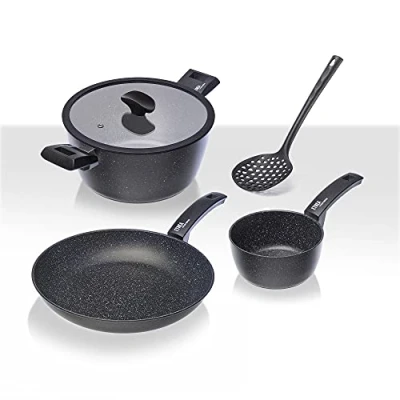 Obrázek Moneta Etnea Kochset 5 Stk, Aluminum, Schwarz
