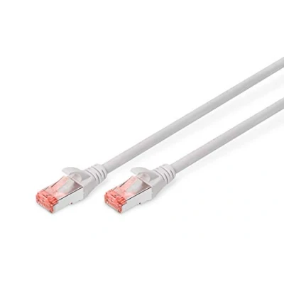 Obrázek DIGITUS LAN kabel Cat 6 5 m RJ45 síťový nádobí S/FTP kompatibilní s 6A &amp; 7 šedý