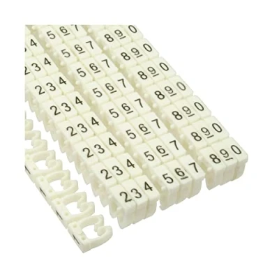 Obrázek InLine 59961I 100 ks Označovače kabelů 6 mm, č. 0 9, bílá