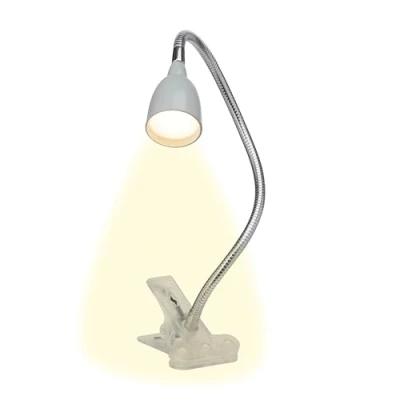 Obrázek Brilliant Anthony energeticky úsporná LED lampa se skřipcem v titanu G92936/11 S mezispínačem kabelu Ideální jako stolní nebo lampička na čtení do kanceláře šetří místo díky funkci upnutí
