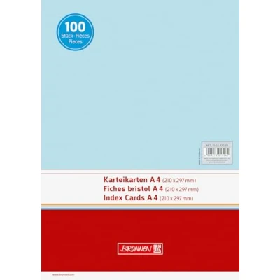 Obrázek Brunnen 102240030 kartotéční karta (A4 nelinkovaná, 100 kusů, zavařená) modrá