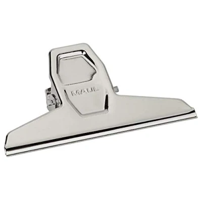 Obrázek MAUL Papierklemmer MAULpro aus Metall Moderner Klemmer mit breitem Verschlussclip 12,5 cm und Klemmweite 3 Gadget für Haushalt, Küche Büro geeignet DIY Projekte Silber