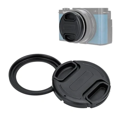 Obrázek JJC Filteradapterring &amp; Objektivdeckel Kit für Panasoni. Lumix S 26 mm F8 L Mount Objektiv, R26E Aluminiumlegierung, Umwandlungsadapter mit tragbarem Snap on Objektivschutzschutz