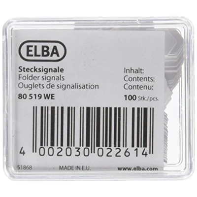 Obrázek Zásuvný signál Elba 100552018, PVC (pro drážky závěsných registratura), balení 100 ks, hnědý
