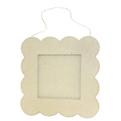 Obrázek Décopatch CD027C Rahmen (aus Pappmaché zum Verzieren und Personalisieren, quadratisch, 20 x 20cm, ideal für Ihre Bilder 11 cm) 1 Stück kartonbraun