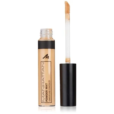 Obrázek Manhattan Powder Mat Camouflage Concealer, 400 Tan, Matující krémový korektor s aplikátorem proti kruhům pod očima a nečistotám pleti, 1x 7 ml