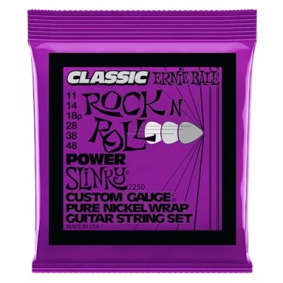 Obrázek Ernie Ball Klasické elektrické kytarové struny Power Slinky Rock&#039;n&#039;Roll, čistě niklové vinutí, tloušťka 1148