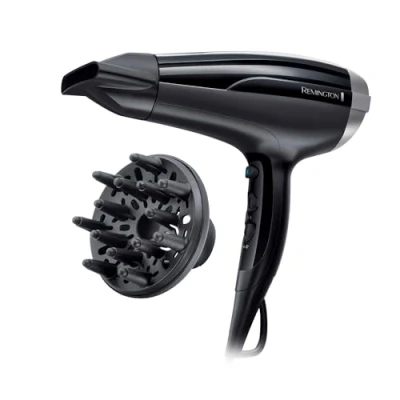 Obrázek Remington Ionizační fén [lehký a výkonný] Pro Air Shine (2300 W, keramický turmalínový kroužek, stylingová tryska, difuzér, 3 stupně topení 2 samostatné ventilátoru, stupeň chlazení) D5215,