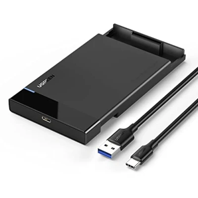 Obrázek UGREEN kryt pevného disku 2,5&quot; USB C 3.2 Gen 2 na SATA III až 6 Gbps externí pro SSD a HDD ve výšce 9,5 mm/7 mm UASP, s 3.1 Kabel montáž bez nářadí