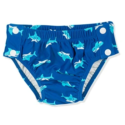 Obrázek Playshoes UV ochrana Plenkové kalhoty Unisex Děti Plavky Oblečení na koupání, žralok k knoflíkům, 86/92, Žralok knoflíky