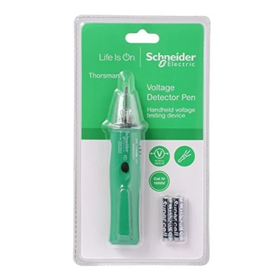 Obrázek Schneider Electric Thorsman Kontaktloser Spannungsprüfer, Kategorie 4, 2 Batterie 1,5 V AAA, 1 kV, IMT23209, grün