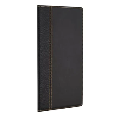 Obrázek Securit Desky na faktury Trendy vzhled kůže, cca 37 x 30 0,7 cm, černé, elegantní, s přihrádkami bankovky, kreditní karty a účtenky pokladny