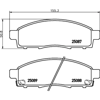 Obrázek Sada brzdových destiček, kotoučová brzda BREMBO P 56 102
