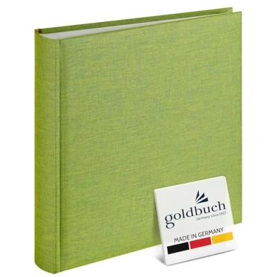 Obrázek goldbuch 31805 fotoalbum Summertime Trend, 30 x 31 cm, fotokniha se 100 bílými stranami a oddělovacími listy z pergamenu, ze lnu, upomínkové album, světle zelená