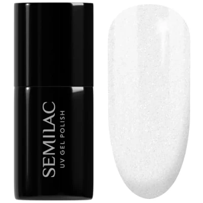 Obrázek Semilac UV lak na nehty 091 Glitter Milk 7ml kolekce Black&amp;White