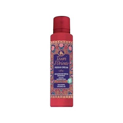 Obrázek TESORI D&#039;ORIENTE aromatický parfém deodorant &#039;Persian Dream&#039; 150 ml, s granátovým jablkem a čajem Rooibos, ochrana 24 h, wellness rituál pro tělo smysly