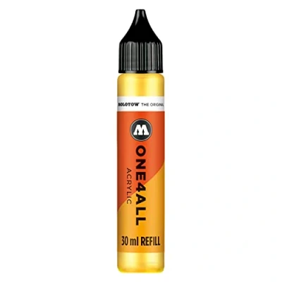 Obrázek Molotow ONE4ALL Refill Acryl, barva 006 zinkově žlutá 30 ml, náhradní inkoust pro permanentní popisovače