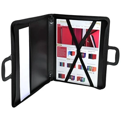 Obrázek Clairefontaine ZPC A2Z Press Book desky na kreslení (PP, zip, držadlo, uvnitř gumové pásky, ochranné krytky k odstavení, pro DIN A2, 42 x 59,4 cm) černé