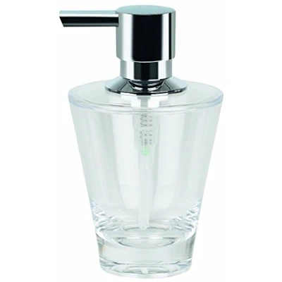 Obrázek dávkovač mýdla Spirella Max na tekuté mýdlo, objem 8,5 x 14,5 cm 250 ml Clear