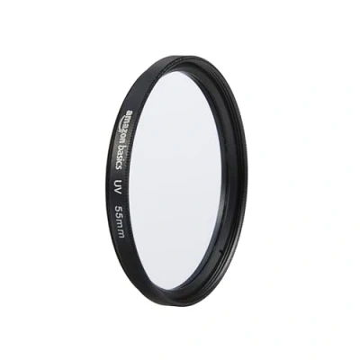 Obrázek Amazon Basics 55 mm kulatý UV ochranný filtr pro jasnější obrazy, chrání před prachem, nečistotami a poškrábáním