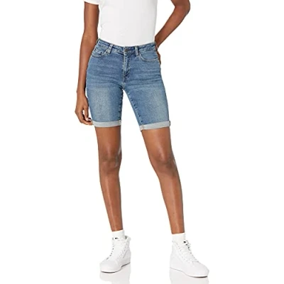 Obrázek Amazon Essentials Dámské úzké 23 cm bermudy z denimu, střední praní, 48
