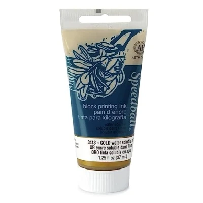 Obrázek Speedball Wasserlösliche Blockdruck Tinte, Gold, 37 ml