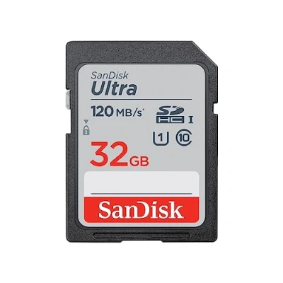 Obrázek SanDisk Ultra 32GB SDHC Memory Card, Up to 120 MB/s, Class 10, UHS I, V10, 3 balení