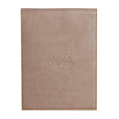 Obrázek Rhodia 128104C Notizblock N12 (mit Schutzhülle aus Kunstleder, 9,5 x 13 cm, kariert, schick und elegant, ideal für Ihre Notizen) 1 Set, maulwurfsgrau