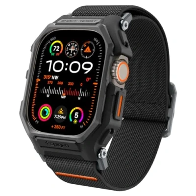 Obrázek Spigen Lite Fit Pro pouzdro s řemínkem kompatibilní Apple Watch Ultra 2 (2023) / (2022) 49 mm matně černé