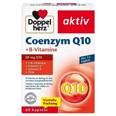 Obrázek Doppelherz Koenzym Q10 + vitamíny B se zinkem, vitaminem B6, B12 a C jako příspěvek k normální funkci imunitního systému 60 kapslí