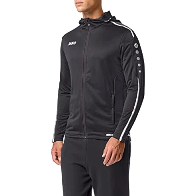 Obrázek JAKO Pánská tepláková souprava Polyester Striker 2.0 s kapucí, černá/bílá, 3XL, M9419