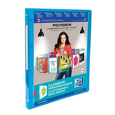 Obrázek Elba 100202276 kroužkový pořadač &quot;polyvision&quot; A4, PP 0,7 mm, 4 kroužky průměr 1,6 cm, šířka hřbetu 2 modrý