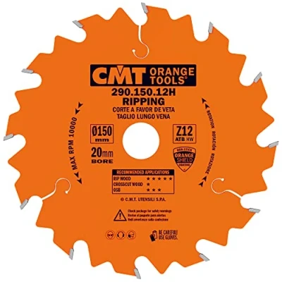Obrázek CMT ORANGE TOOLS 290.150.12H HANDKREISSÄGEBLATT LÄNGSSCHNITT 150X2.4X20 Z=12 10 WECHSELZAHN
