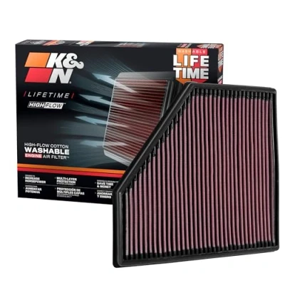 Obrázek K&amp;N 33 3051 vzduchový filtr motoru: Vysoce výkonný, prémiový, omyvatelný, náhradní filtr, zvýšený výkon, 2015 2019 (120i, 125i, 220i, 230i, 320i, 330e, 340i, 420i, jiné vybrané modely)