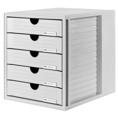 Obrázek HAN 1450 box se zásuvkami, systémový box, formát A4 a větší, 5 uzavřených zásuvek