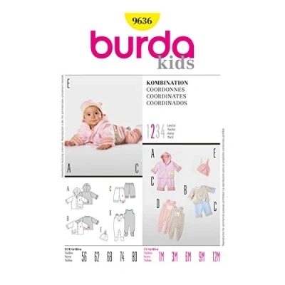 Obrázek Burda Střih 9636 Kombi vel. 56 80