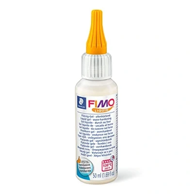 Obrázek Staedtler FIMO Liquid Gel, gel vytvrzující do trouby, tekutá konzistence, v plastové lahvičce o objemu 50 ml, průsvitná barva, 8050 00
