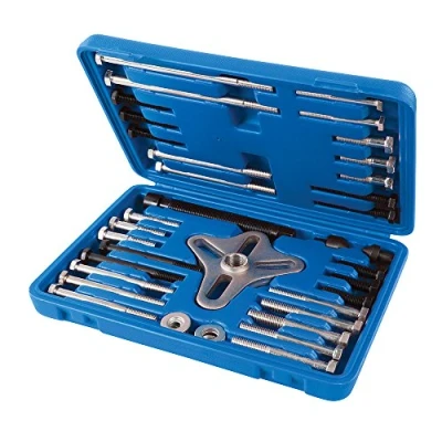 Obrázek Silverline 515011 Jochabzieher mit Zubehör, Silber, 4093 mm, 46 Teilig Satz