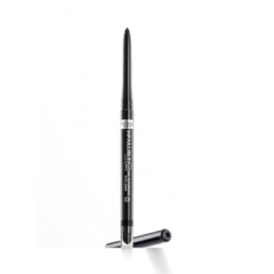 Obrázek L&#039;Oréal Paris Voděodolné oční linky s gelovou recepturou a integrovanou houbou pro zdařilé Smokey Eyes, 36 h držení, Infaillible Gel Automatic Grip Liner, taupe Grey (šedá), 1 kus
