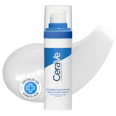 Obrázek CeraVe Feuchtigkeitsspendendes Hyaluronsäure Serum, Aufpolsterndes Gesichtsserum für trockene bis normale Haut, Mit 3 essenziellen Ceramiden und Vitamin B5, 30 ml