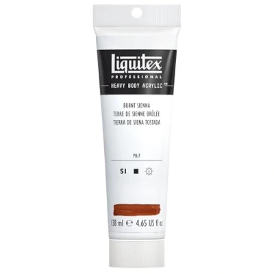 Obrázek Liquitex 1047127 Professional Heavy Body akrylová barva v umělecké kvalitě s vynikající stálostí na světle máslové konzistenci, tuba 138 ml vypalovaná Siena