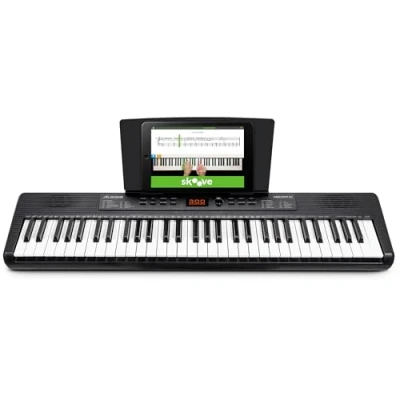 Obrázek Alesis Melody 61 Keyboard Piano pro začátečníky s tlačítky, reproduktory, tablety/noty, 300 zvuků a hudebních akcí