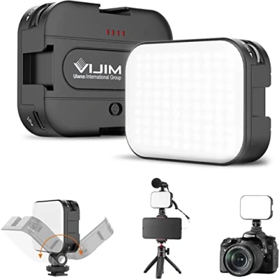 Obrázek ULANZI VL100C LED video světlo s baterií 2000 mAh CRI95+, fotoaparátu 2500 K 6500 K, stmívatelné Cold Shoe Mount &amp; USB C rychlé nabíjení pro YouTube, TikTok Live, portrétní fotografie