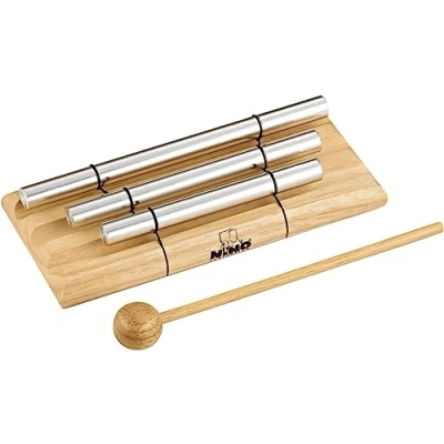 Obrázek Nino Percussion Energy Chimes hudební nástroj se 3 zvukovými tyčemi včetně paličky pro děti od let dřevo a hliník, přírodní (NINO580)