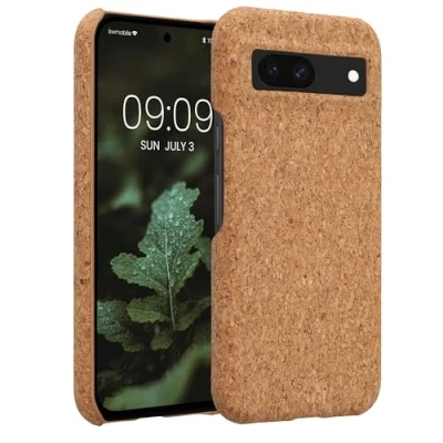 Obrázek kwmobile Ochranné pouzdro kompatibilní s Google Pixel 8a korkové na mobil světle hnědé