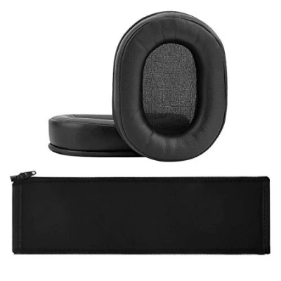 Obrázek GEEKRIA Náhradní náušníky a kryt na hlavový pás pro Sony MDR 1ABT, 1RBT, 1RNC chránič sluchátka/náušníky, opravné díly, jednoduchá vlastní montáž, není nutné žádné nářadí