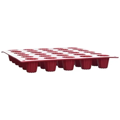 Obrázek Crealys 513107 silikonová forma, rýhovaná, červená