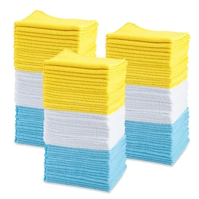 Obrázek Amazon Basics Čisticí hadřík z mikrovlákna, 30,5 x 40,6 cm, 144 kusů, vícebarevný