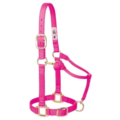 Obrázek Weaver Leather Originální nastavitelný ohlávka koně, nylon, odstavec/poník, růžová (Diva Pink)