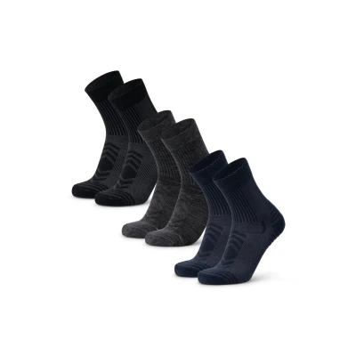 Obrázek Danish Endurance 3 PACK Sportovní ponožky, Velikost: 43 47, Multicolor black grey navy